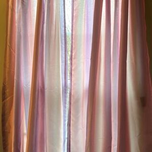 Chic Pink and Purple Drapes and Valance, 2 sets